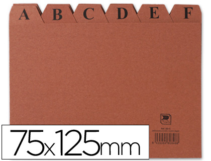 INDICE FICHERO CARTON N2 75X125 MM
