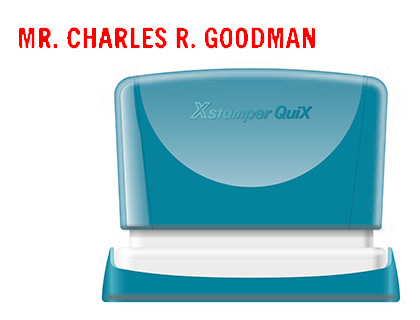 SELLO X'STAMPER QUIX PERSONALIZABLE COLOR ROJO MEDIDAS 4X60 MM Q-05