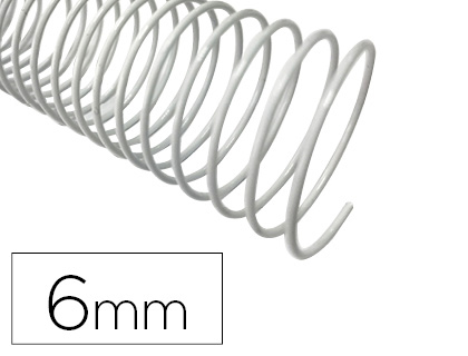 ESPIRAL METALICO Q-CONNECT BLANCO 64 5:1 6 MM 1MM CAJA DE 200 UNIDADES