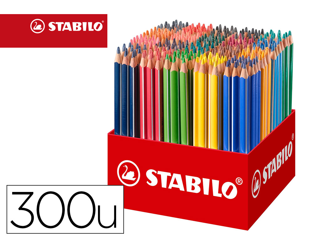 LAPICES DE COLORES STABILO TRIO AZ SCHOOL PACK DE 300 UNIDADES SURTIDAS 20 COLORES