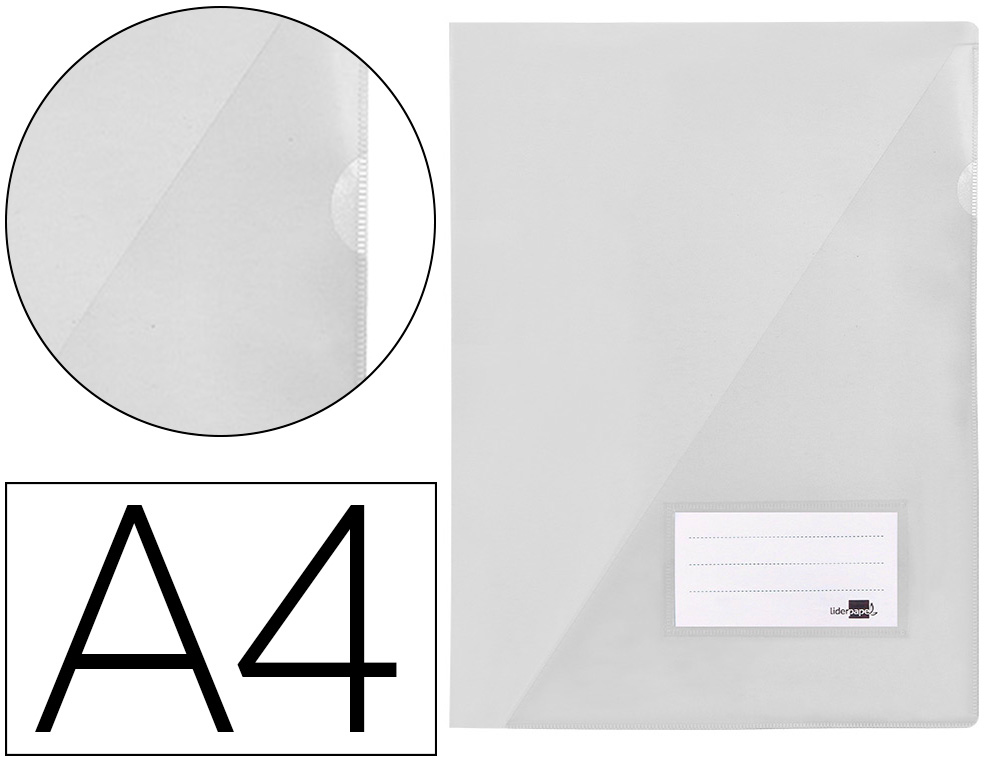 CARPETA LIDERPAPEL DOSSIER A4 UERO TRANSPARENTE