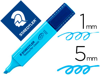 ROTULADOR STAEDTLER TEXTSURFER CLASSIC 364 FLUORESCENTE AZUL
