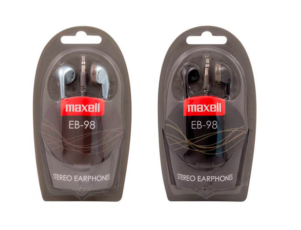 AURICULAR MAXEL BLACK-SILVER 1,2 M