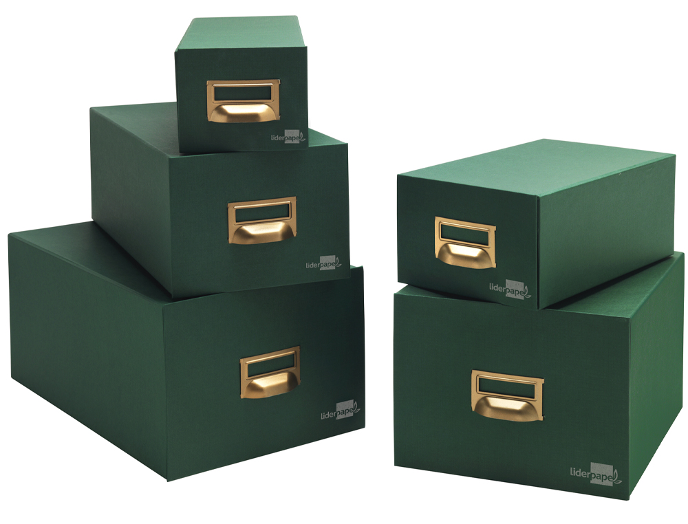 FICHERO FICHAS TELA VERDE 500 FICHAS N.4 TAMAÑO 125X200 MM