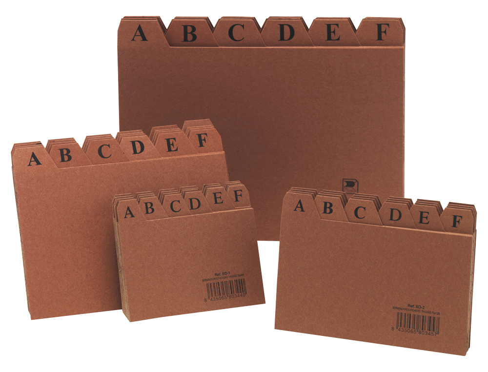 INDICE FICHERO CARTON Nº2 75X125 MM