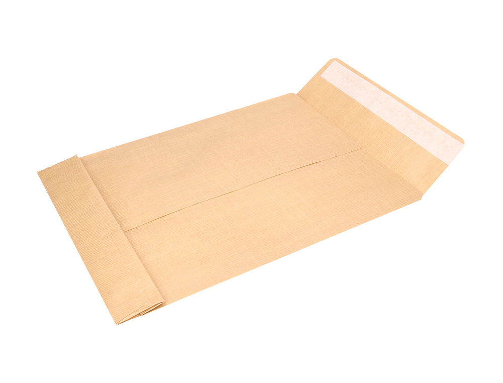 SOBRE LIDERPAPEL BOLSA FUELLE KRAFT 229X324X30 MM SOLAPA TIRA DE SILICONA PAPEL 120 GR CAJA DE 50 UNIDADES