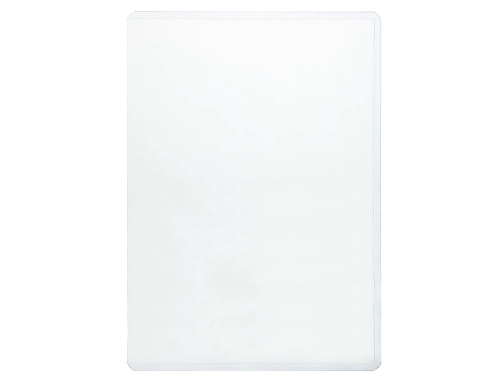 FUNDA PORTACARNET Q-CONNECT CUARTO 140 MICRAS PVC TRANSPARENTE 220X170MM