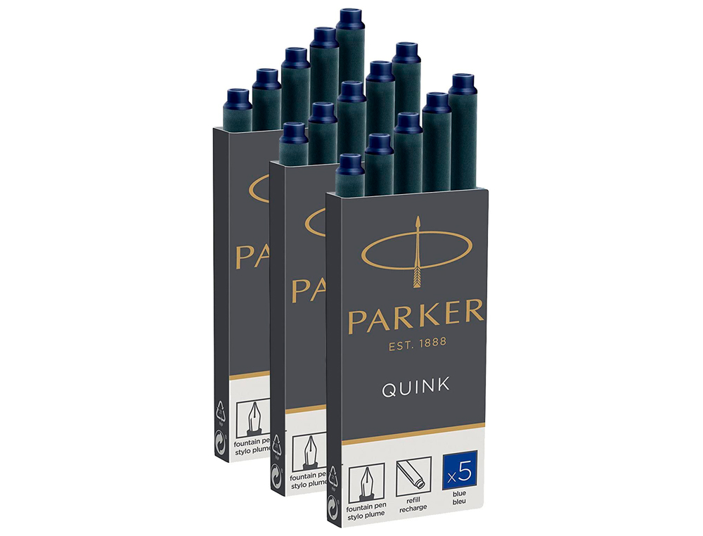 TINTA ESTILOGRAFICA PARKER NEGRA CAJA DE 5 CARTUCHOS