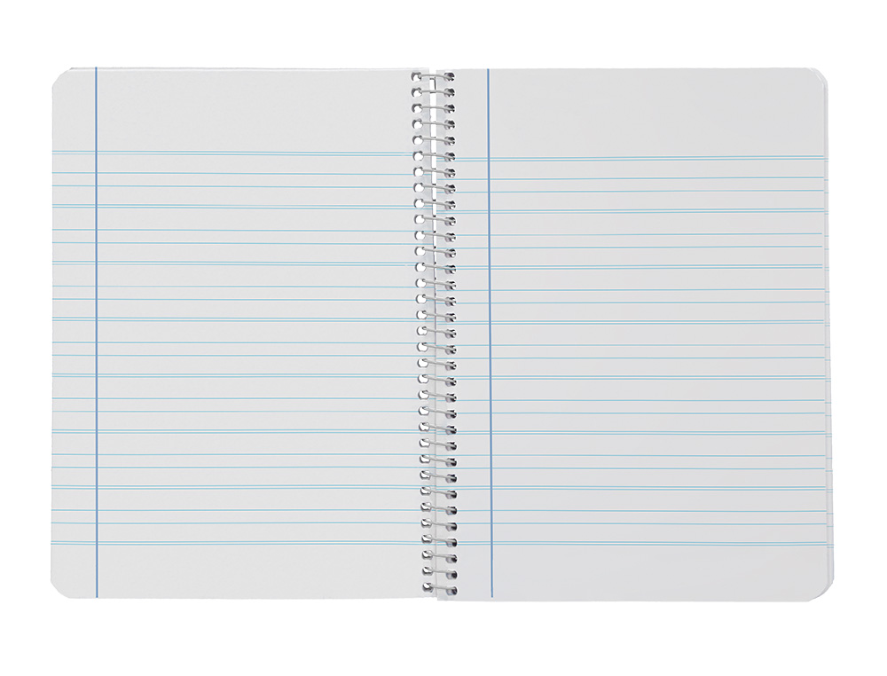 CUADERNO ESPIRAL LIDERPAPEL FOLIO SMART TAPA BLANDA 80H 60GR RAYADO MONTESSORI 3,5MM CON MARGEN COLORES SURTIDOS