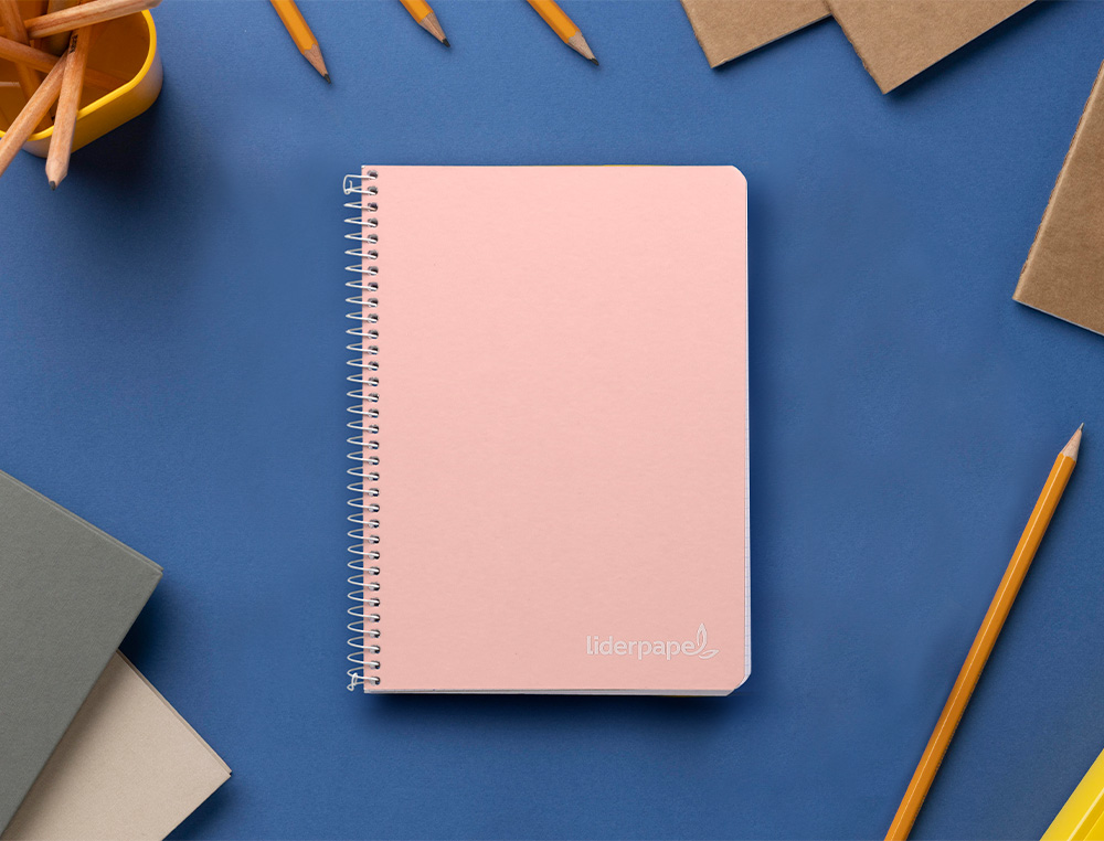 CUADERNO ESPIRAL LIDERPAPEL CUARTO WITTY TAPA DURA 80H 75GR RAYADO HORIZONTAL 8MM CON MARGEN COLORES SURTIDOS