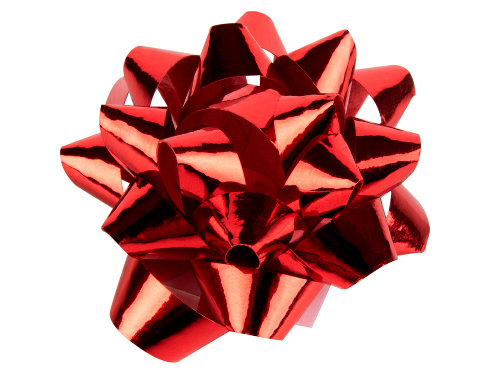 LAZO LIDERPAPEL FANTASIA MEDIANO COLOR ROJO METALIZADO