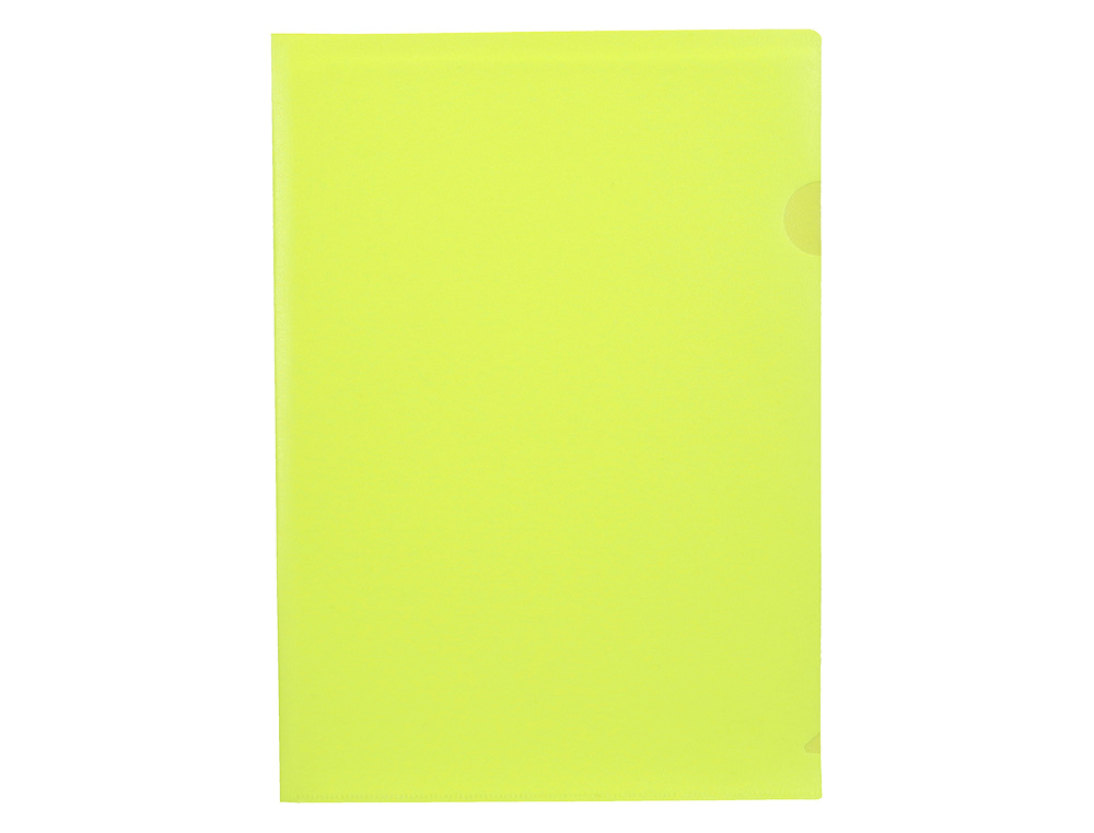 CARPETA LIDERPAPEL DOSSIER UÑERO POLIPROPILENO DIN A4 AMARILLO FLUOR OPACO 20 HOJAS