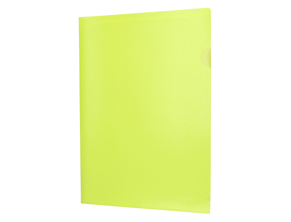 CARPETA LIDERPAPEL DOSSIER UÑERO POLIPROPILENO DIN A4 AMARILLO FLUOR OPACO 20 HOJAS