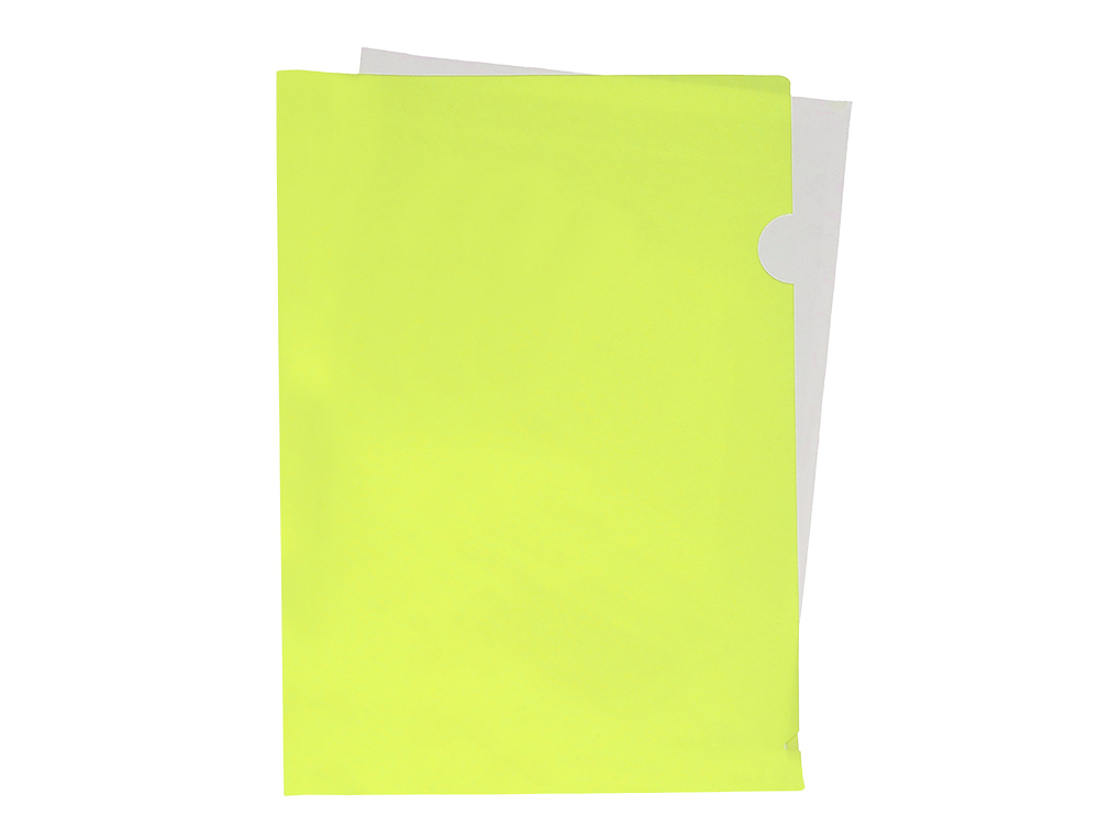 CARPETA LIDERPAPEL DOSSIER UÑERO POLIPROPILENO DIN A4 AMARILLO FLUOR OPACO 20 HOJAS