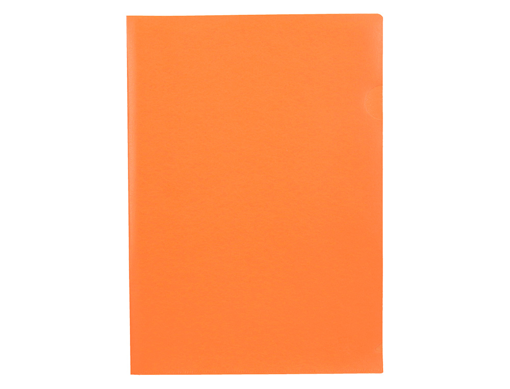 CARPETA LIDERPAPEL DOSSIER UÑERO POLIPROPILENO DIN A4 NARANJA FLUOR OPACO 20 HOJAS
