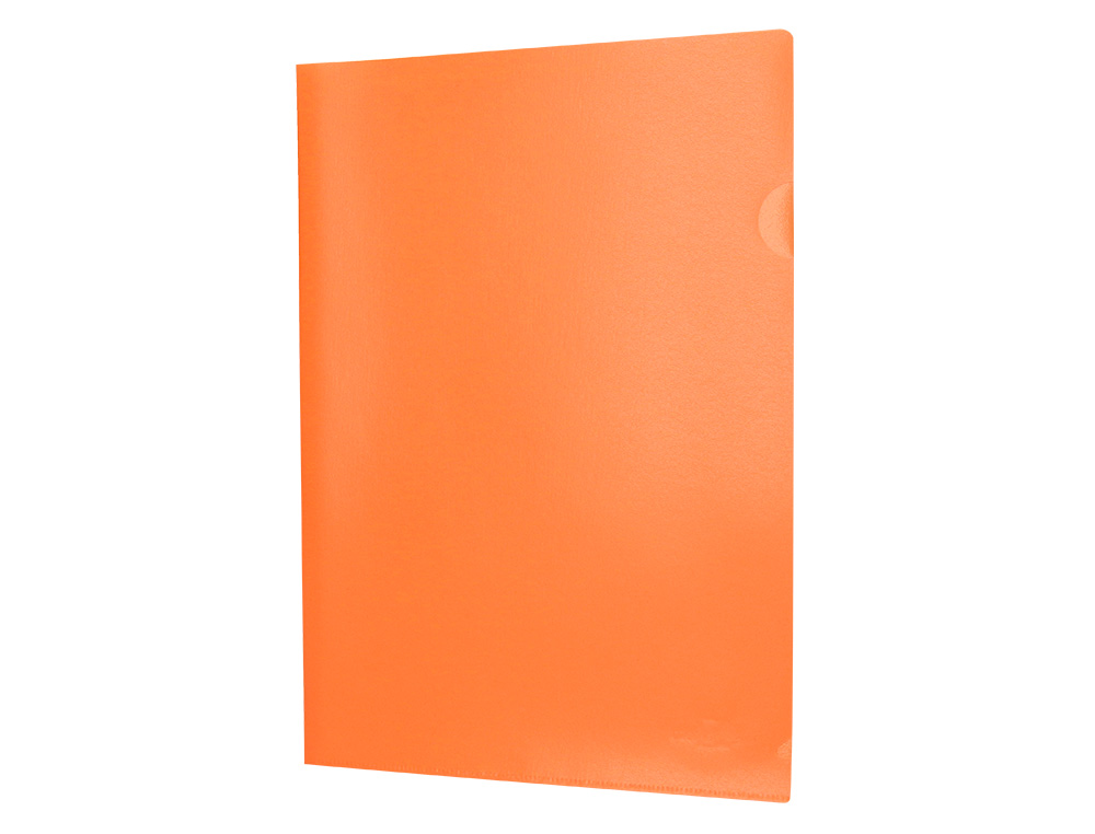 CARPETA LIDERPAPEL DOSSIER UÑERO POLIPROPILENO DIN A4 NARANJA FLUOR OPACO 20 HOJAS