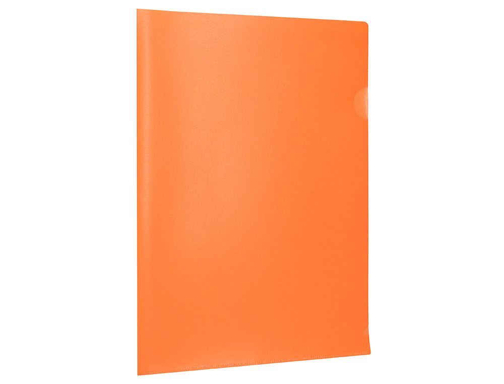CARPETA LIDERPAPEL DOSSIER UÑERO POLIPROPILENO DIN A4 NARANJA FLUOR OPACO 20 HOJAS