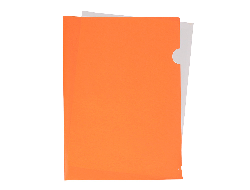 CARPETA LIDERPAPEL DOSSIER UÑERO POLIPROPILENO DIN A4 NARANJA FLUOR OPACO 20 HOJAS
