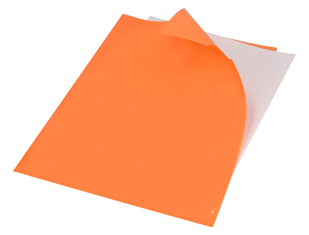 CARPETA LIDERPAPEL DOSSIER UÑERO POLIPROPILENO DIN A4 NARANJA FLUOR OPACO 20 HOJAS