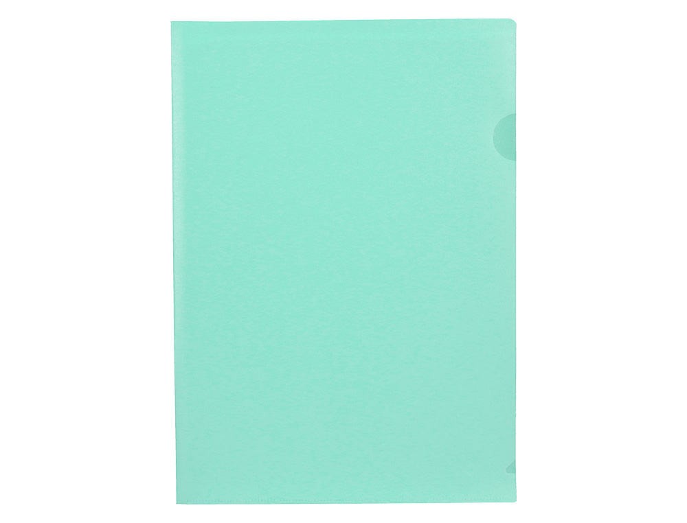 CARPETA LIDERPAPEL DOSSIER UÑERO POLIPROPILENO DIN A4 VERDE MANZANA OPACO 20 HOJAS