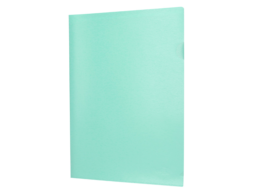CARPETA LIDERPAPEL DOSSIER UÑERO POLIPROPILENO DIN A4 VERDE MANZANA OPACO 20 HOJAS