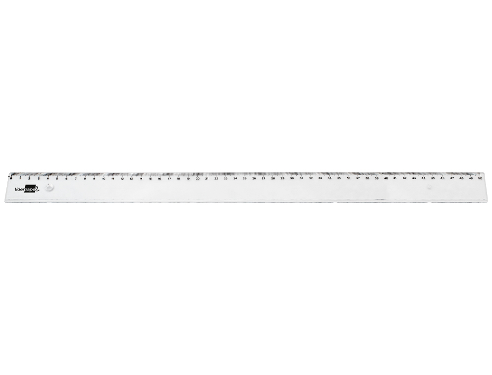 REGLA LIDERPAPEL PLASTICO IRROMPIBLE TRANSPARENTE 50 CM