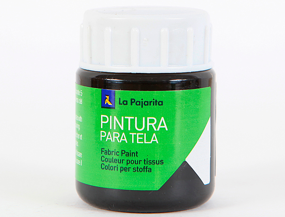 PINTURA PARA TELA LA PAJARITA NEGRO 25 ML