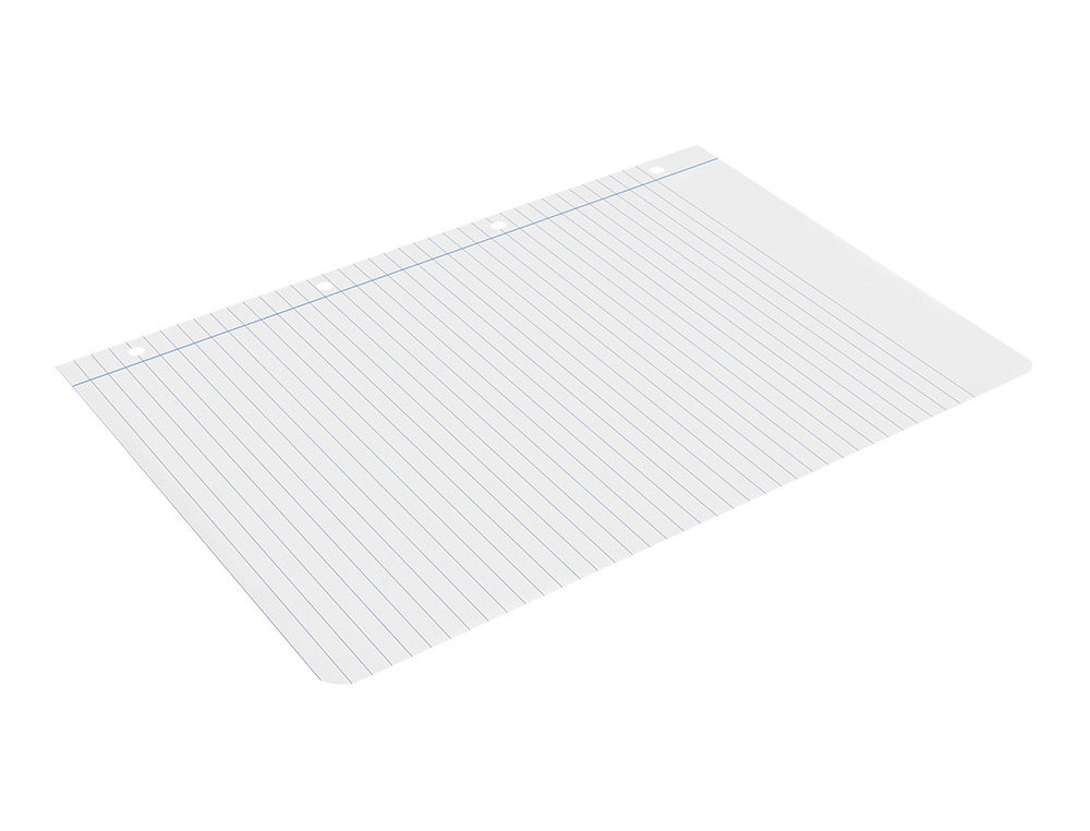 RECAMBIO LIDERPAPEL A4 100 HOJAS 60G/M2 HORIZONTAL CON MARGEN 4 TALADROS