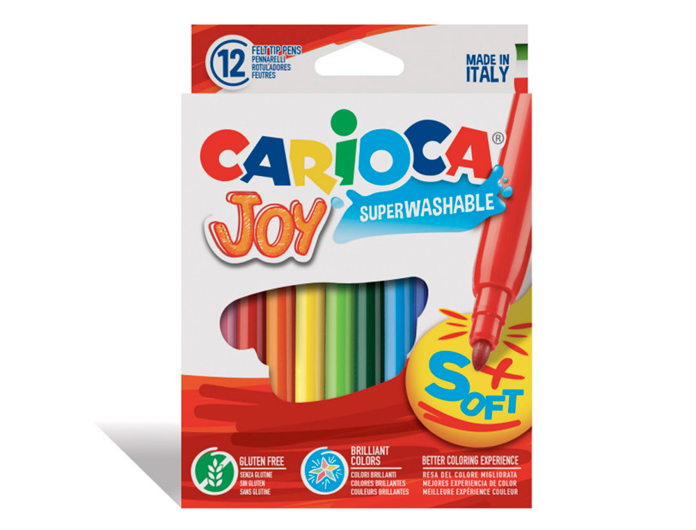 ROTULADOR CARIOCA JOY CAJA DE 12 UNIDADES COLORES SURTIDOS