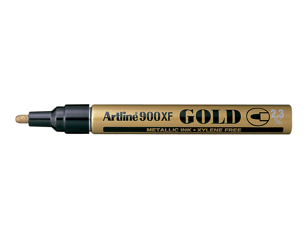 ROTULADOR ARTLINE MARCADOR PERMANENTE TINTA METALICA EK-900 ORO PUNTA REDONDA 2.3 MM