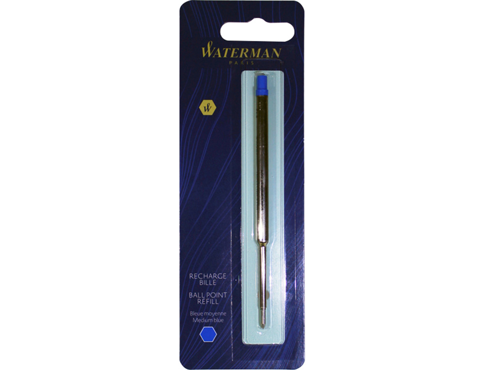 RECAMBIO BOLIGRAFO WATERMAN STANDAR MAXIMA 53426 AZUL