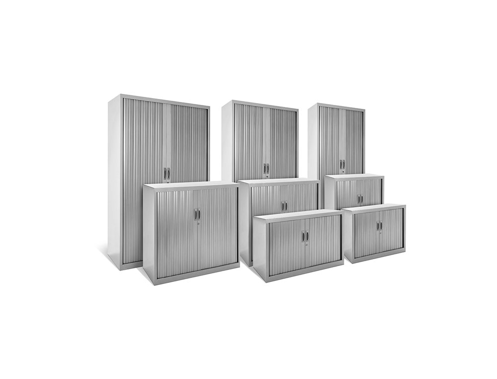 ARMARIO METALICO ROCADA DOS PUERTAS TIPO PERSIANA INCLUYE UNA BALDA SERIE STORE 80X70X45 CM ACABADO AC00