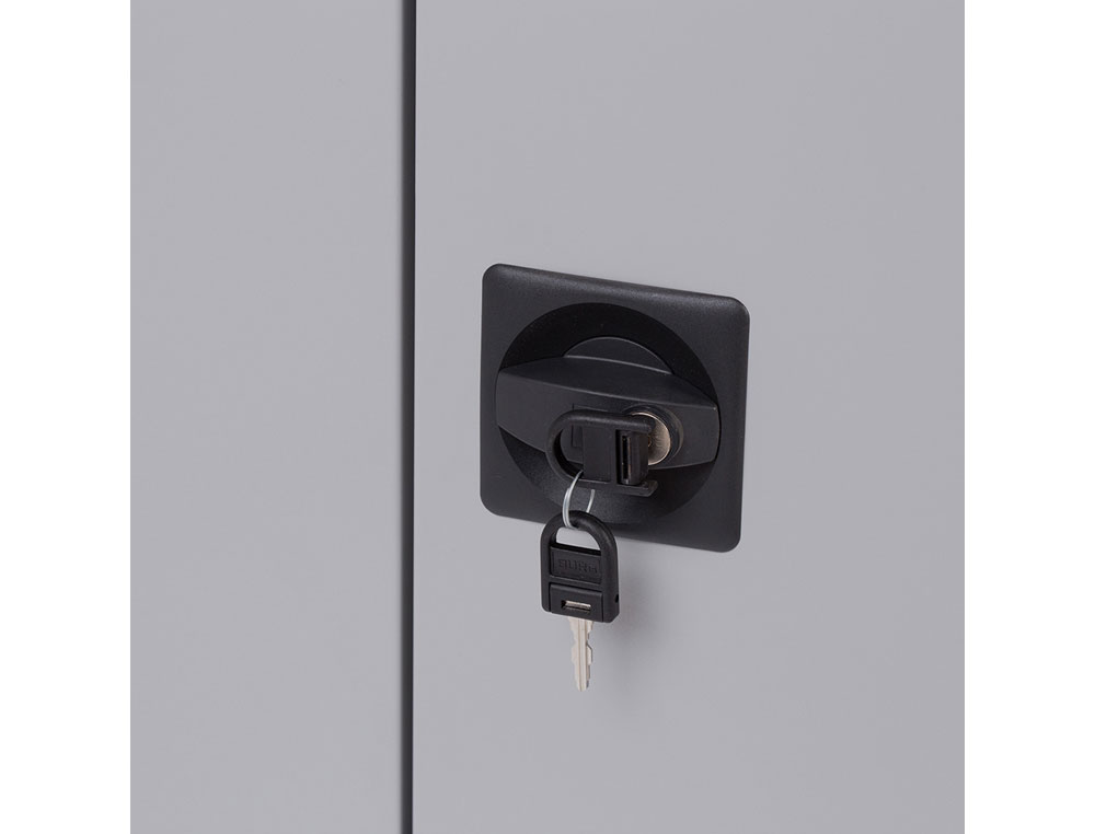 ARMARIO METALICO ROCADA DOS PUERTAS BATIENTES INCLUYE UNA BALDA 80X70X45 CM ACABADO AC00 GRIS/GRIS