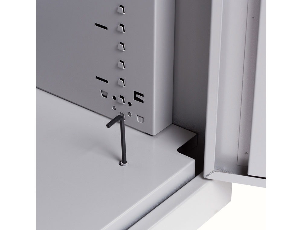 ARMARIO METALICO ROCADA DOS PUERTAS BATIENTES INCLUYE UNA BALDA 80X70X45 CM ACABADO AC00 GRIS/GRIS