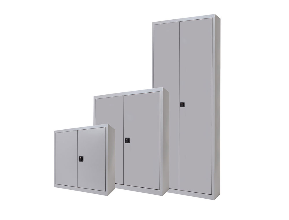 ARMARIO METALICO ROCADA DOS PUERTAS BATIENTES INCLUYE UNA BALDA 80X70X45 CM ACABADO AC00 GRIS/GRIS