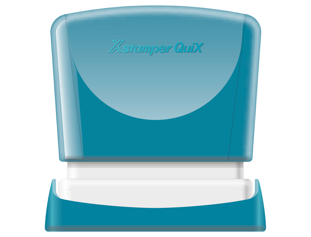 SELLO X'STAMPER QUIX PERSONALIZABLE COLOR ROJO MEDIDAS 11X40 MM Q-10