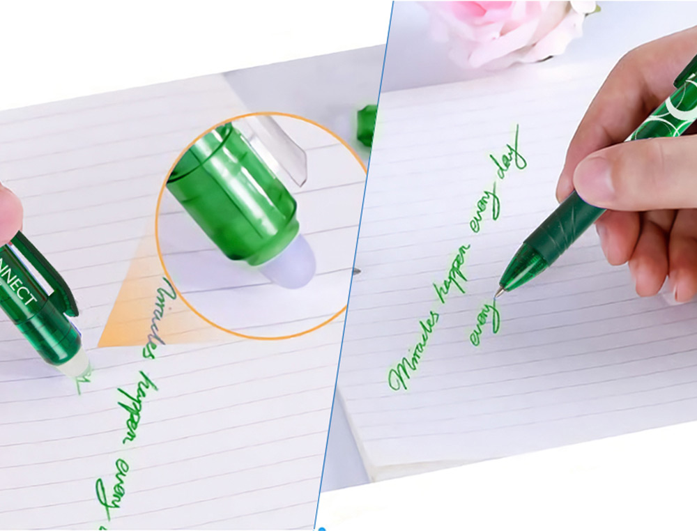 BOLIGRAFO Q-CONNECT RETRACTIL BORRABLE 0,7 MM COLOR VERDE