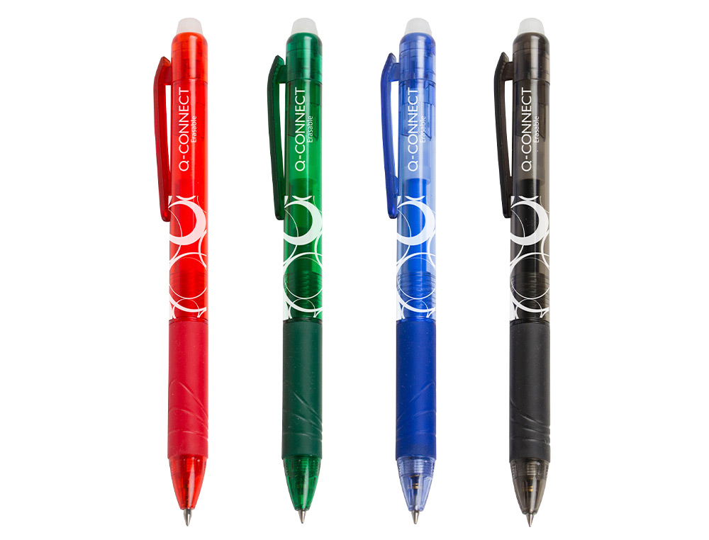 BOLIGRAFO Q-CONNECT RETRACTIL BORRABLE 0,7 MM COLOR VERDE