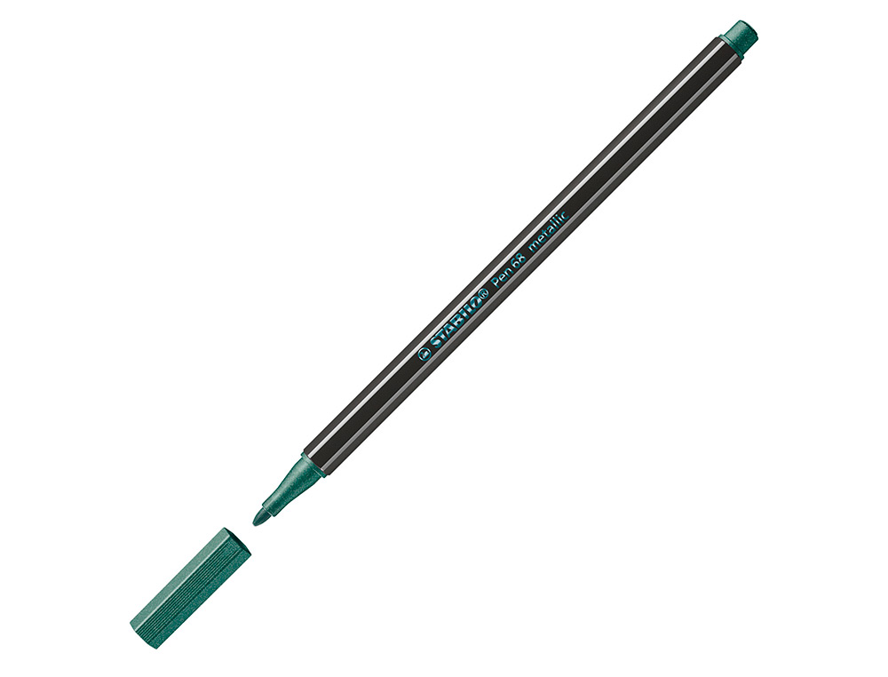 ROTULADOR STABILO ACUARELABLE PEN 68 METALICO VERDE PUNTA GRUESA 1MM