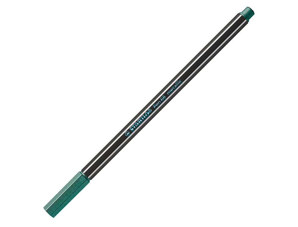 ROTULADOR STABILO ACUARELABLE PEN 68 METALICO VERDE PUNTA GRUESA 1MM
