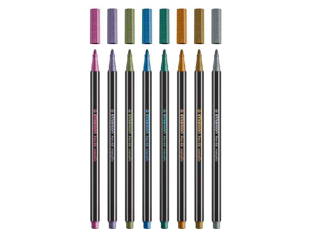 ROTULADOR STABILO ACUARELABLE PEN 68 METALICO VERDE PUNTA GRUESA 1MM