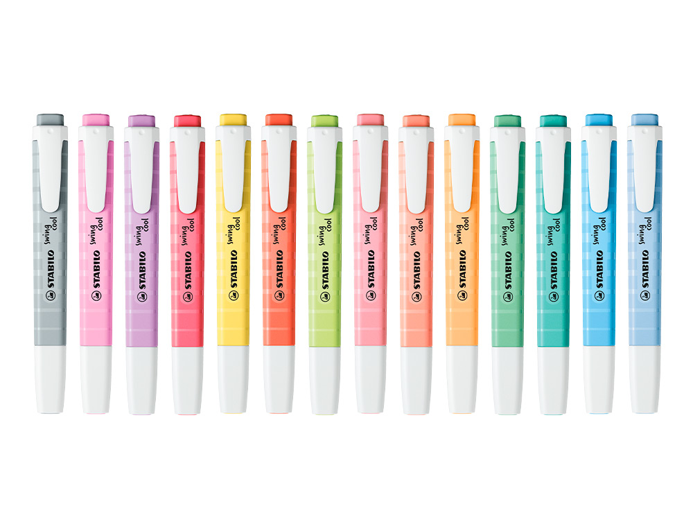 ROTULADOR STABILO FLUORESCENTE FINO SWING COOL PASTEL EXPOSITOR DE 48 UNIDADES COLORES SURTIDOS