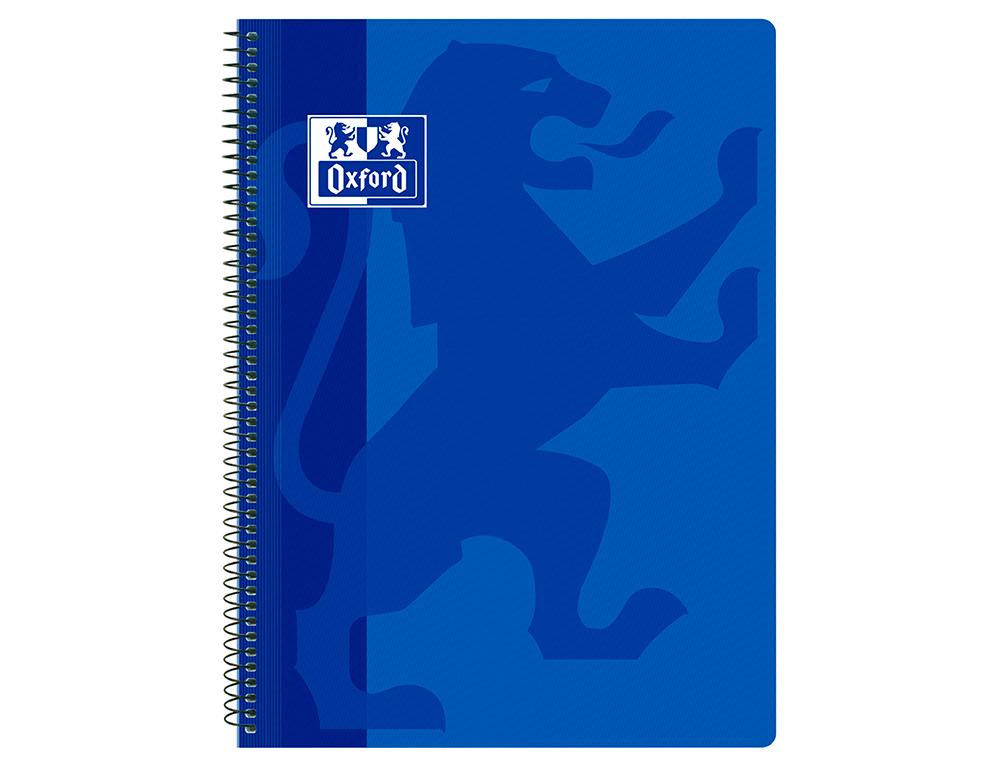 CUADERNO ESPIRAL OXFORD SCHOOL CLASSIC TAPA POLIPROPILENO FOLIO 80 HOJAS CUADRO 4 MM CON MARGEN AZUL