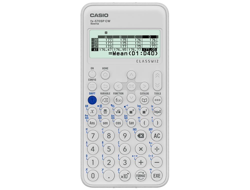 CALCULADORA CASIO FX-570SP CLASSWIZ IBERIA CIENTIFICA 560FUNCIONES 9 MEMORIAS 10+2 DIGITOS 5 IDIOMAS CON TAPA