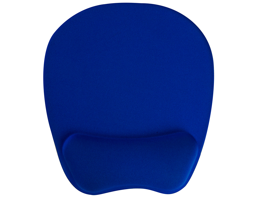 ALFOMBRILLA PARA RATON Q-CONNECT CON REPOSAMUÑECAS ERGONOMICA DE GEL COLOR AZUL 225X240X20 MM