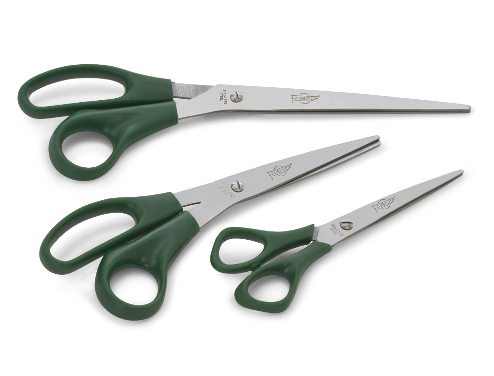 TIJERA OFICINA FAIBO ACERO INOXIDABLE 16 CM EMPUÑADURA ERGONOMICA
