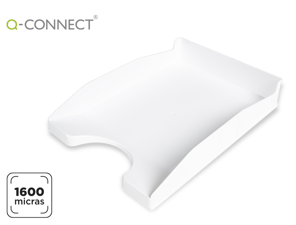 BANDEJA SOBREMESA PLASTICO Q-CONNECT BLANCO OPACO 240X70X340 MM