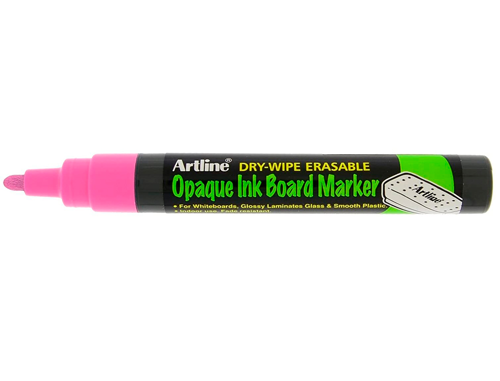 ROTULADOR ARTLINE PIZARRA EPD-4 COLOR ROSA FLUORESCENTE OPAQUE INK BOARD PUNTA REDONDA 2 MM