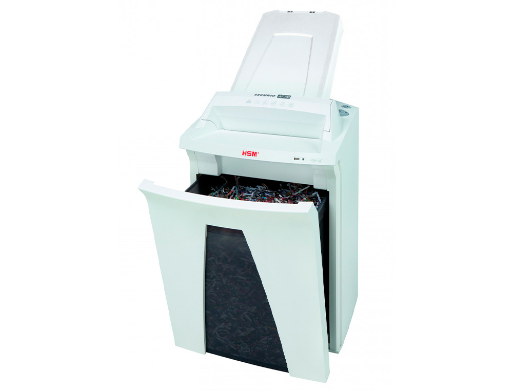 DESTRUCTORA DE DOCUMENTOS HSM SECURIO AF300 CON SISTEMA AUTOFEED NIVEL DE SEGURIDAD 4 CAPACIDAD DE CORTE 14 HOJAS