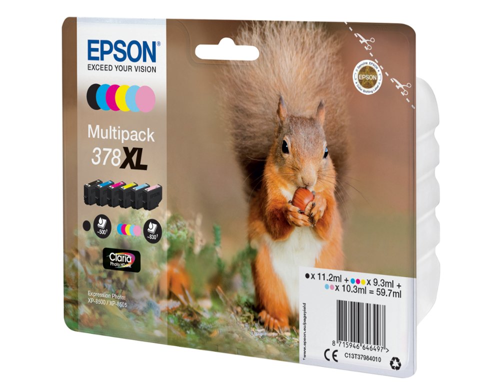 INK-JET EPSON 378 XL EXPRESSION HOME XP-8605 / 15000 / 8500 NEGRO AMARILLO CIAN MAGENTA CIAN CLARO